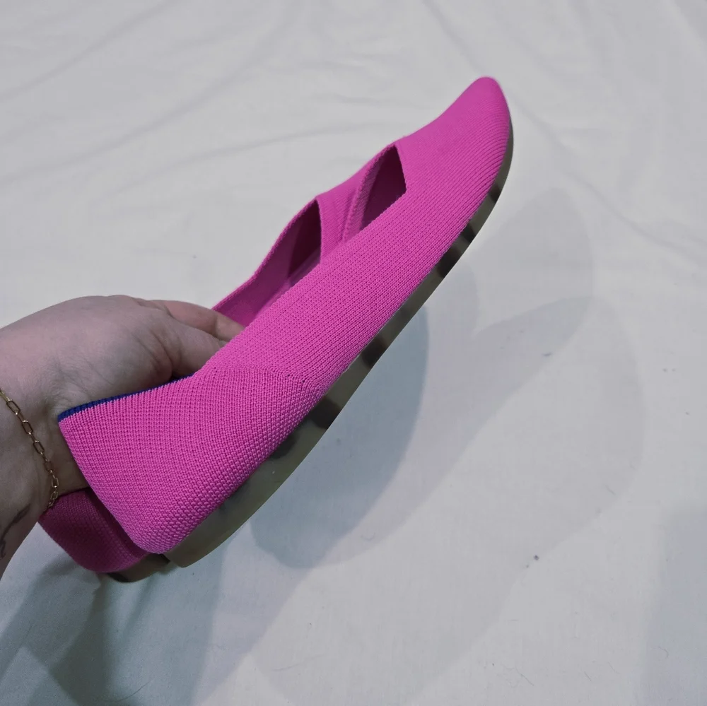 Rothy’s Pointed Bright Pink Slip Ons Size 9 - Picture 5 of 7